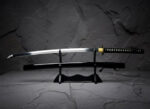 MCK-09 CUSTOM HANDMADE SPRING STEEL JAPANESE KATANA SWORD WITH G10 SHEATH HANDLE WITH PURE LEATHER SHEATH