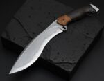 MCK-34 CUSTOM HANDMADE 440C STEEL KUKRI KNIFE WITH ROSE WOOD HANDLE WITH PURE LEATHER SHEATH