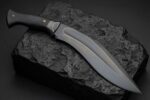 MCK-35 CUSTOM HANDMADE SPRING STEEL KUKRI KNIFE WITH G10 SHEATH HANDLE WITH PURE LEATHER SHEATH