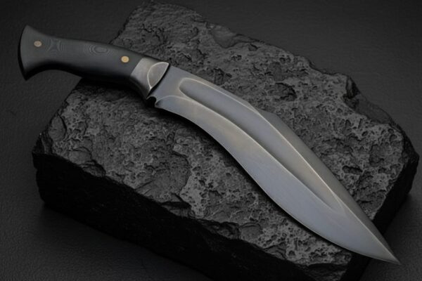 MCK-35 CUSTOM HANDMADE SPRING STEEL KUKRI KNIFE WITH G10 SHEATH HANDLE WITH PURE LEATHER SHEATH