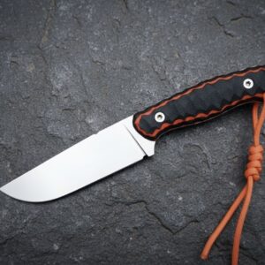 MCK-18 CUSTOM HANDMADE 440C STEEL HUNTING BUSHCRAFT KNIFE WITH G10 SHEATH HANDLE WITH PURE LEATHER SHEATH