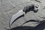 MCK-15 CUSTOM HANDMADE 3V STEEL HUNTING KARAMBIT KNIFE WITH G10 SHEATH HANDLE WITH PURE LEATHER SHEATH