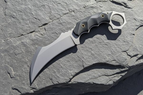 MCK-15 CUSTOM HANDMADE 3V STEEL HUNTING KARAMBIT KNIFE WITH G10 SHEATH HANDLE WITH PURE LEATHER SHEATH