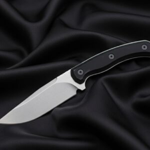 MCK-17 CUSTOM HANDMADE  440C STEEL HUNTING BUSHCRAFT KNIFE WITH G10 SHEATH HANDLE WITH PURE LEATHER SHEATH