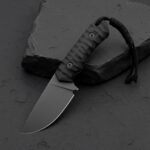 MCK-21 CUSTOM HANDMADE  3V STEEL HUNTING BUSHCRAFT KNIFE WITH G10 SHEATH HANDLE WITH PURE LEATHER SHEATH