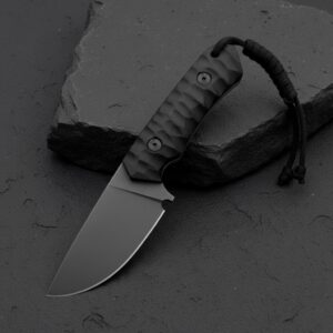 MCK-21 CUSTOM HANDMADE 3V STEEL HUNTING BUSHCRAFT KNIFE WITH G10 SHEATH HANDLE WITH PURE LEATHER SHEATH