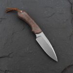 MCK-06 CUSTOM HANDMADE 3V STEEL HUNTING KNIFE WITH G10 SHEATG HANDLE WITH PURE LEATHER SHEATH