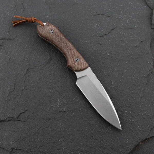 MCK-06 CUSTOM HANDMADE 3V STEEL HUNTING KNIFE WITH G10 SHEATG HANDLE WITH PURE LEATHER SHEATH