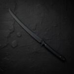 MCK-48 CUSTOM HAND FORGED 3V STEEL TANTO EDGE SWORD WITH G10 Sheath HANDLE AND LEATHER SHEATH