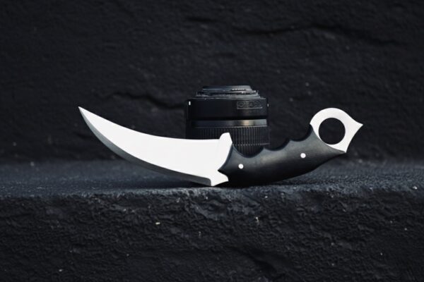 MCK-41 CUSTOM HANDMADE 440C STEEL KARAMBIT KNIFE WITH G10 SHEATH HANDLE WITH PURE LEATHER SHEATH