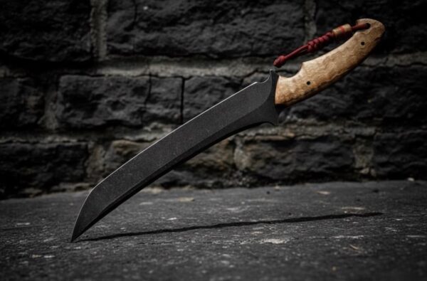 MCK-13 CUSTOM HANDMADE 3V STEEL HUNTING KNIFE WITH OLIVE WOOD HANDLE WITH PURE LEATHER SHEATH