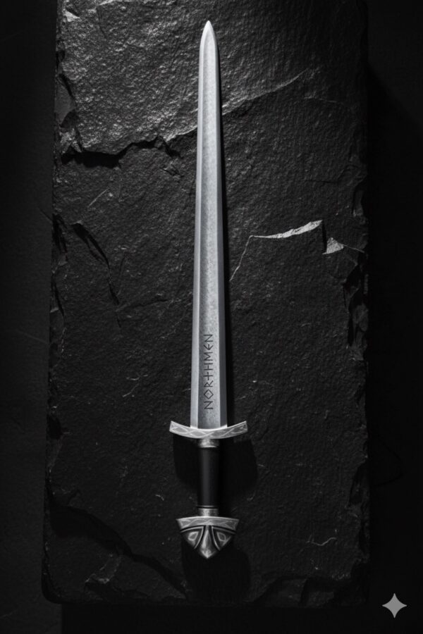 MCK-45 CUSTOM HAND FORGED DAMASCUS STEEL NORTHMAN THE MOVIE SWORD WITH ROSE WOOD HANDLE AND  WOODEN SCABBARD SHEATH