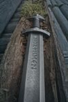 MCK-45 CUSTOM HAND FORGED DAMASCUS STEEL NORTHMAN THE MOVIE SWORD WITH ROSE WOOD HANDLE AND  WOODEN SCABBARD SHEATH