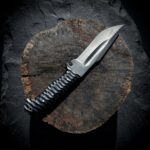 MCK-73 CUSTOM HANDMADE 440C STEEL HUNTING KNIFE WITH G10 SHEATG HANDLE WITH PURE LEATHER SHEATH