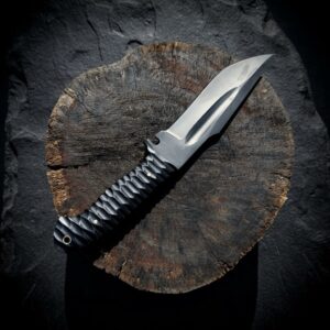 MCK-73 CUSTOM HANDMADE 440C STEEL HUNTING KNIFE WITH G10 SHEATG HANDLE WITH PURE LEATHER SHEATH