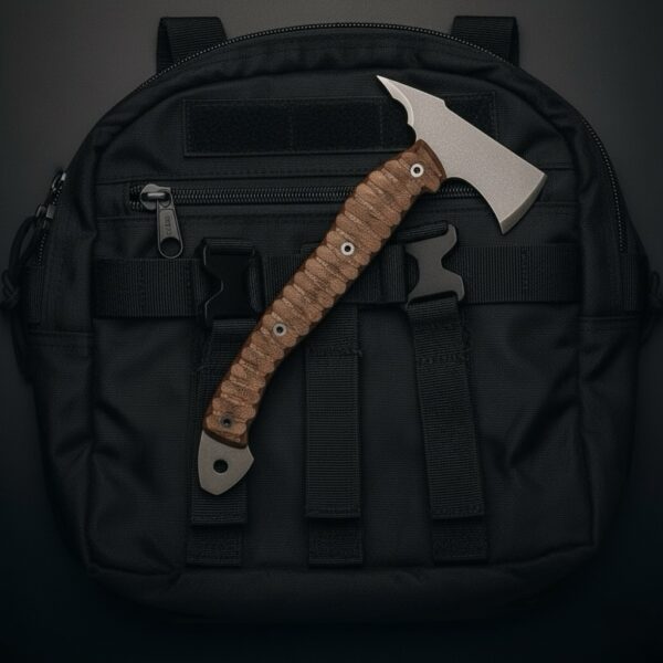 MCK-54 HANDMADE 3V STEEL RAZOR SHARP EDGE VIKING AXE WITH G10 SHEATG HANDLE WITH PURE LEATHER SHEATH