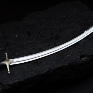 MCK-51 CUSTOM HAND FORGED 440C STEEL ARABIC SWORD WITH BUFFALO HORN HANDLE AND LEATHER SHEATH